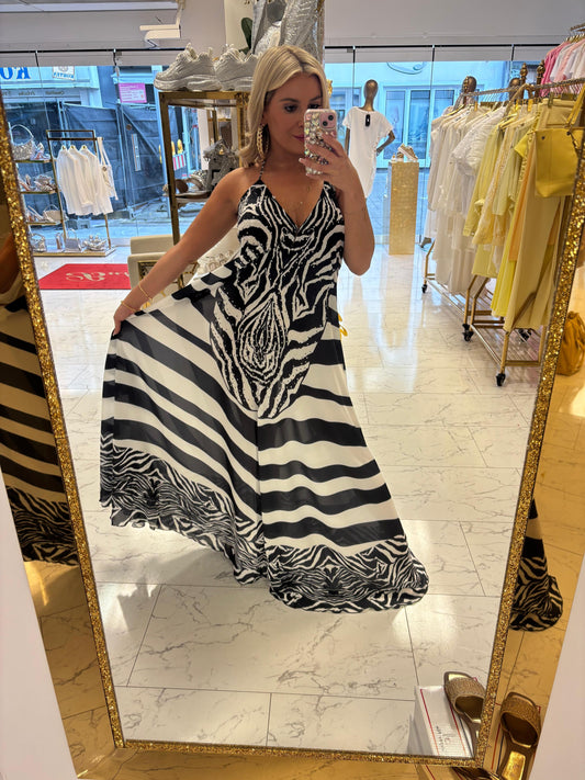 Schwarz Weißes Kleid